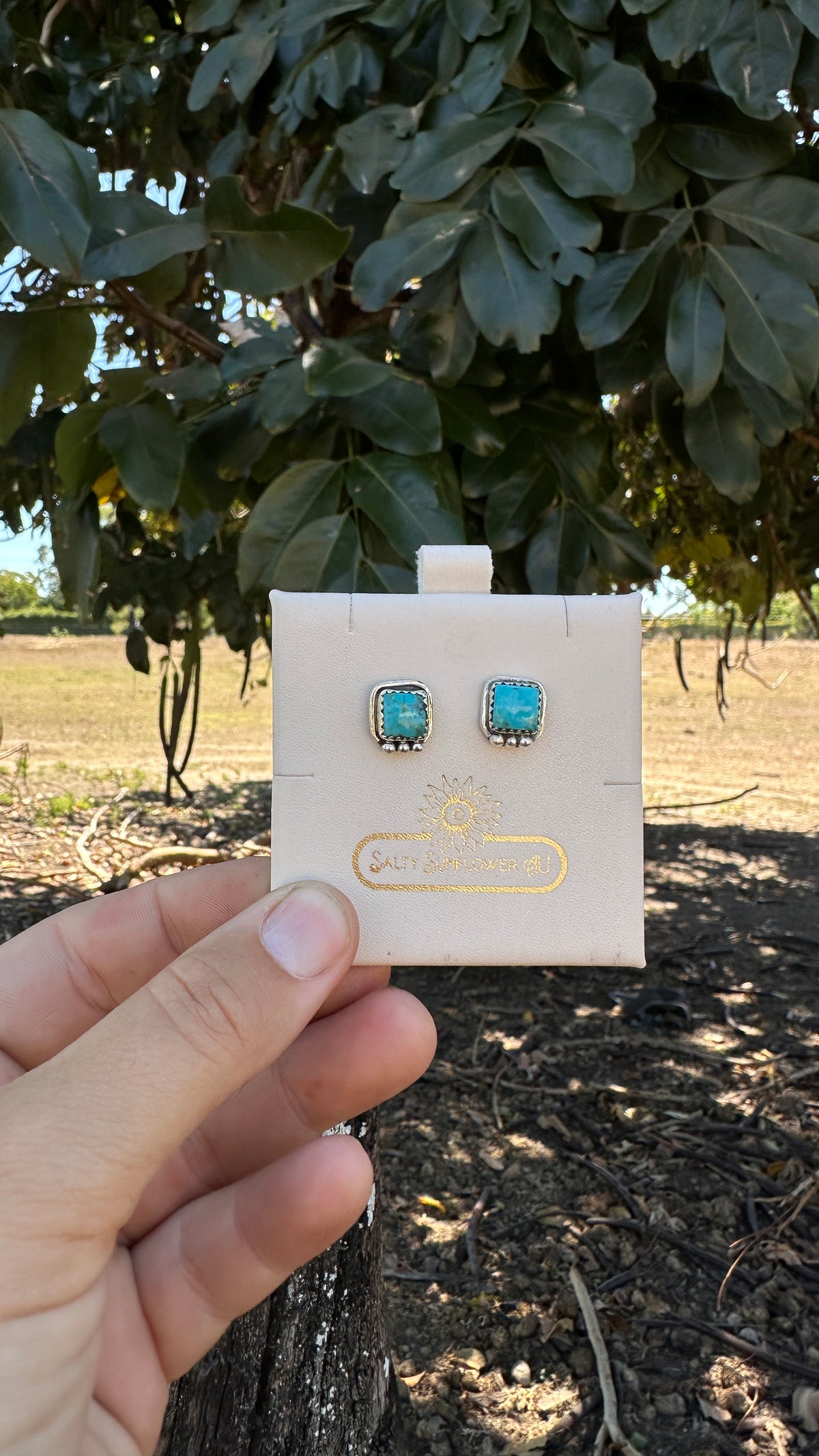The Desert Sky| 925 Sterling Silver Square Stud Earrings