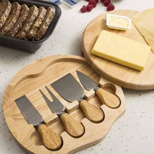 4 Piece Small Cheese Knife & Board Set | Personalised