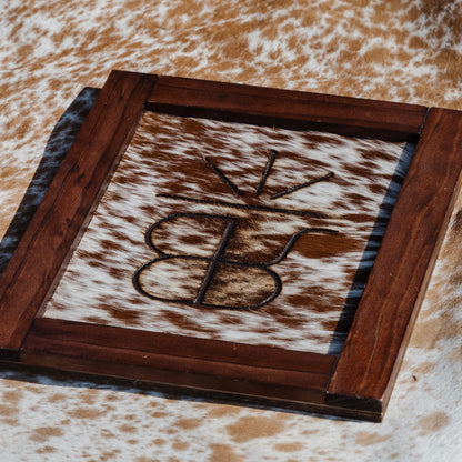 Framed Cowhide Ceremony Branding Sign