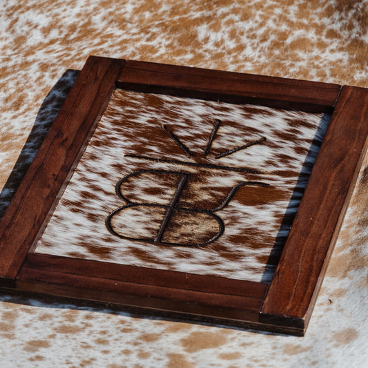 Framed Cowhide Ceremony Branding Sign