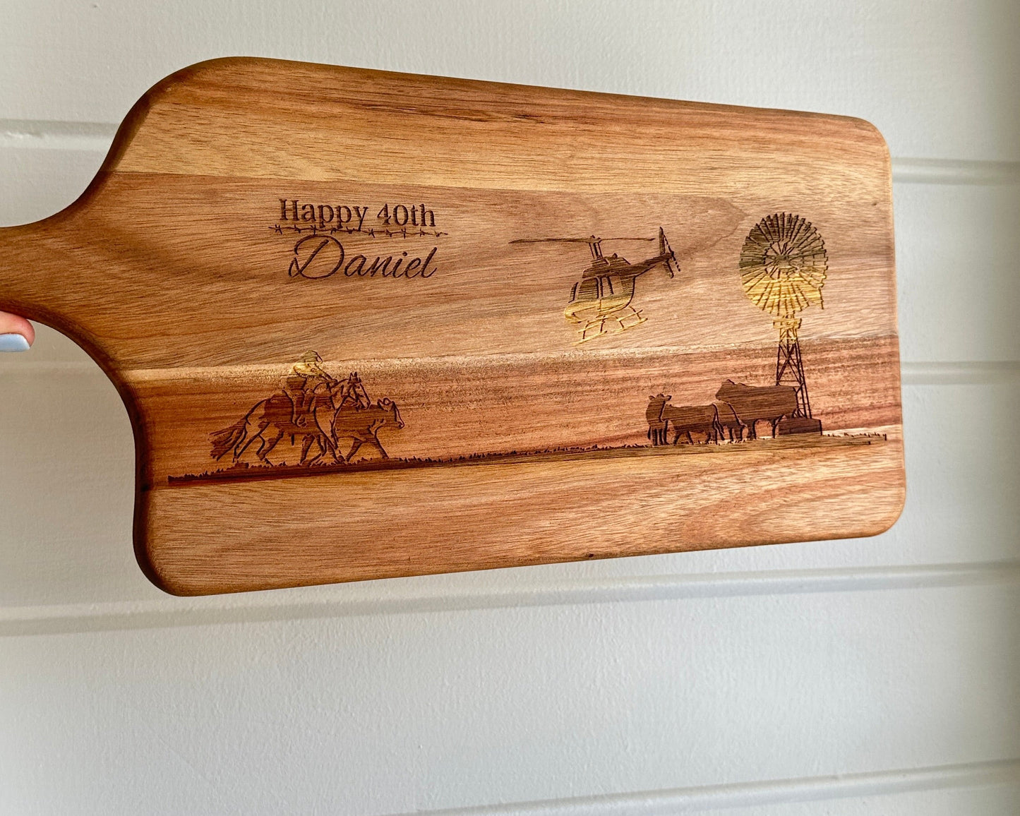 Acacia Wood Paddle Board | Custom Engraving