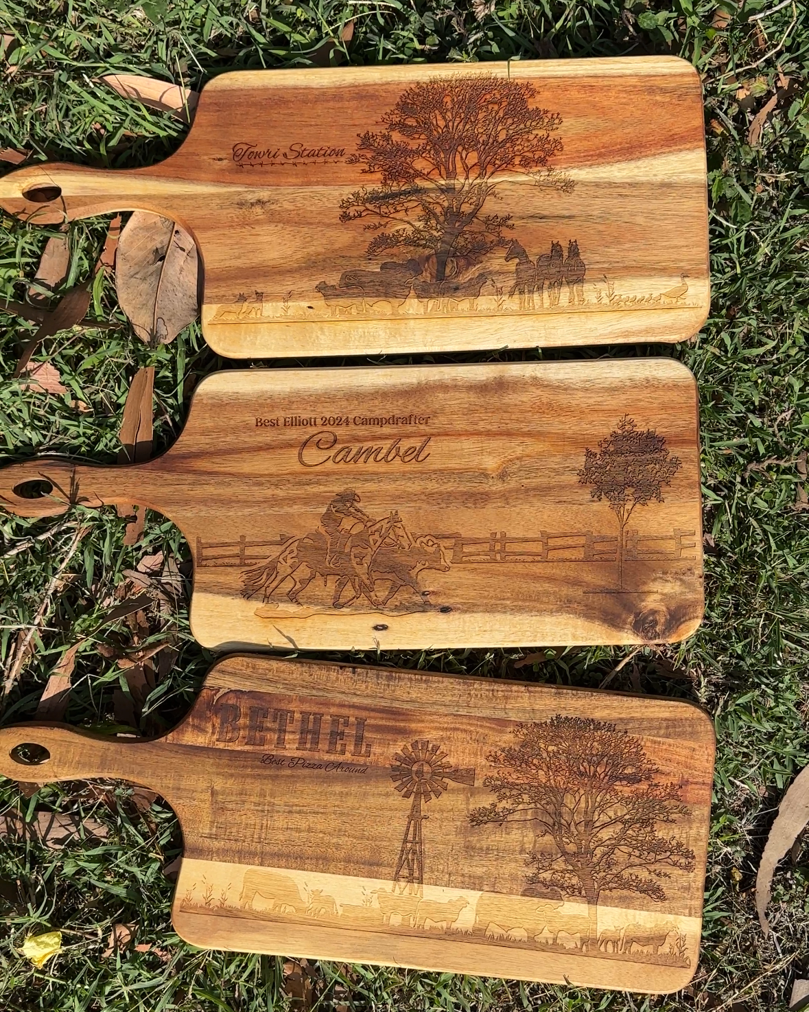 Acacia Wood Paddle Board | Custom Engraving