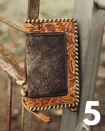 SALLY - Zip  Hair On Hide Wallet