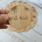 Wooden Announcement Set | Sunflower Design
