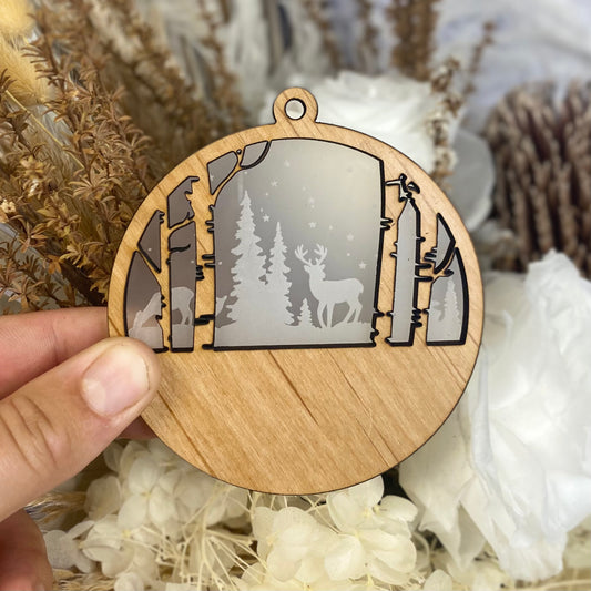Forest Setting Bauble | Personalised Christmas Ornament