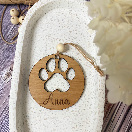 Paw Print Bauble | Personalised Christmas Ornament